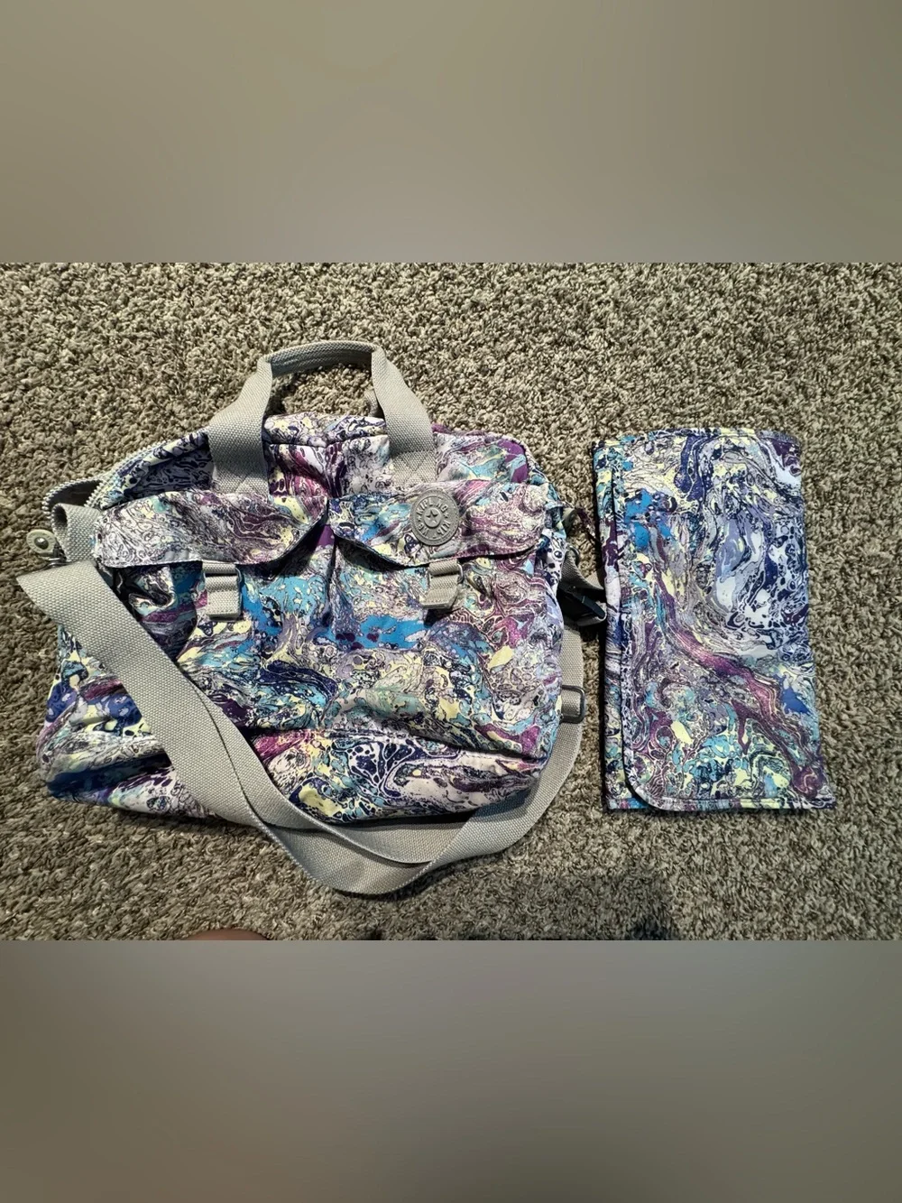Kipling tote/diaper/baby Bag with changing diaper pad